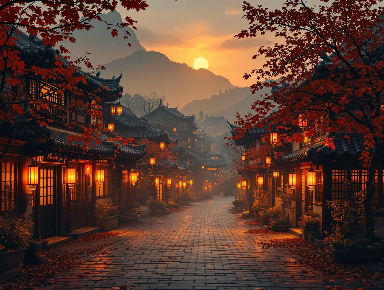 短剧搜品牌故事 短剧搜品牌故事 - 温暖的小镇乡村景象